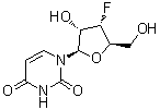 structure of CAS# 57944-13-5, 3'-Deoxy-3'-fluorouridine