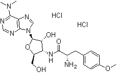 structure of CAS# 58-58-2, 嘌呤霉素二盐酸盐