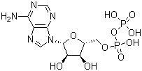 structure of CAS# 58-64-0, Adenosine 5'-(trihydrogen diphosphate)
