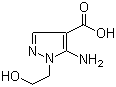 structure of CAS# 58046-50-7, 5-氨基-1-(2-羟乙基)-1H-吡唑-4-甲酸
