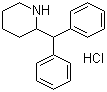 2-二苯甲基哌啶盐酸盐分子结构 (CAS 5807-81-8)