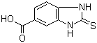 2-巯基-1H-苯并咪唑-5-羧酸分子结构 (CAS 58089-25-1)