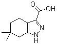 6,6-二甲基-4,5,6,7-四氢-1H-吲唑-3-羧酸分子结构 (CAS 581083-30-9)