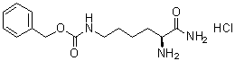N6-苄氧羰基-L-赖氨酰胺单盐酸盐分子结构 (CAS 58117-53-6)