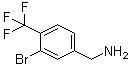 3-溴-4-(三氟甲基)苯甲胺分子结构 (CAS 581813-19-6)