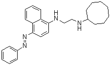 CAS # 5820-48-4, N1-Cyclooctyl-N2-[4-(2-phenyldiazenyl)-1-naphthalenyl]-1,2-ethanediamine