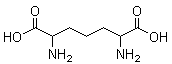 structure of CAS# 583-93-7, 2,6-Diaminoheptanedioic acid