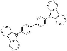 4,4'-二(9-咔唑)联苯分子结构 (CAS 58328-31-7)