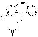 (Z)-3-(2-Chloro-11H-dibenz[b,e]azepin-11-ylidene)-N,N-dimethyl-1-propanamine molecular structure (CAS 58441-92-2)