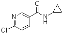 structure of CAS# 585544-22-5, 6-氯-N-环丙基烟酰胺