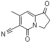 1,2,3,5-四氢-7-甲基-1,5-二氧代-6-吲哚嗪甲腈分子结构 (CAS 58610-63-2)
