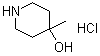 structure of CAS# 586375-35-1, 4-Methylpiperidin-4-ol monohydrochloride