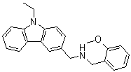 structure of CAS# 586395-74-6, 9-乙基-N-[(2-甲氧基苯基)甲基]-9H-咔唑-3-甲胺