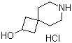 structure of CAS# 587869-08-7, 7-氮杂螺[3.5]壬烷-2-醇盐酸盐