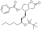 (3aR,4R,5R,6aS)-5-(苯甲酰氧基)-4-[(1E,3S)-3-[[(1,1-二甲基乙基)二甲基硅烷基]氧基]-1-辛烯-1-基]六氢-2H-环戊二烯并[b]呋喃-2-酮分子结构 (CAS 587869-81-6)