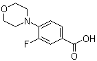 3-氟-4-(4-吗啉基)苯甲酸分子结构 (CAS 588708-72-9)