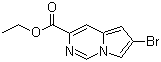 6-溴吡咯并[1,2-c]嘧啶-3-甲酸乙酯分子结构 (CAS 588720-12-1)