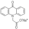 9-氧代-10-吖啶乙酸钠分子结构 (CAS 58880-43-6)