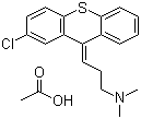 CAS # 58889-16-0, Chlorprothixene acetate, 3-(2-Chloro-9H-thioxanthen-9-ylidene)-N,N-dimethyl-1-propanamine acetate