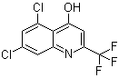 structure of CAS# 59108-13-3, 5,7-Dichloro-2-(trifluoromethyl)-4-quinolinol