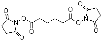 己二酸 1,6-二(2,5-二氧代-1-吡咯烷基)酯分子结构 (CAS 59156-70-6)