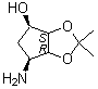(3aS,4R,6S,6aR)-6-氨基四氢-2,2-二甲基-4H-环戊烷并-1,3-二恶茂-4-醇分子结构 (CAS 592533-90-9)