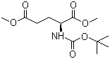 N-叔丁氧羰基-L-谷氨酸二甲酯分子结构 (CAS 59279-60-6)