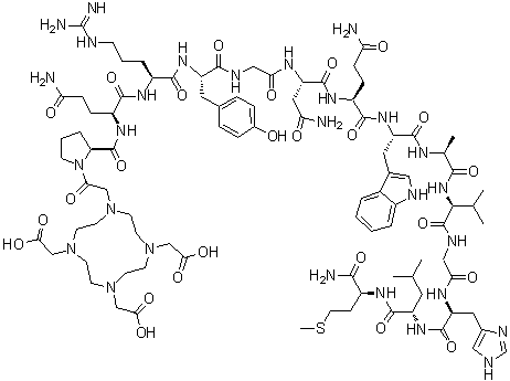 CAS 登录号：593287-40-2, 1-[1-[2-[4,7,10-三(羧甲基)-1,4,7,10-四氮杂环十二碳-1-基]乙酰基]-L-脯氨酸]-4-L-酪氨酸-蛙皮素