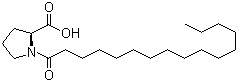 structure of CAS# 59441-32-6, 1-(1-Oxohexadecyl)-L-proline