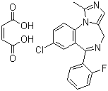 structure of CAS# 59467-94-6, 马来酸咪达唑仑