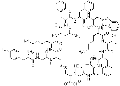 1-L-酪氨酸生长抑素分子结构 (CAS 59481-23-1)