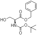 structure of CAS# 59524-02-6, N-叔丁氧羰基-L-丝氨酸苄酯