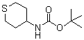 structure of CAS# 595597-00-5, tert-Butyl (tetrahydro-2H-thiopyran-4-yl)carbamate