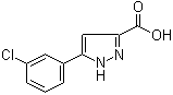 5-(3-氯苯基)-1H-吡唑-3-羧酸分子结构 (CAS 595610-50-7)