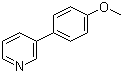 CAS # 5958-02-1, 3-(4-Methoxyphenyl)pyridine, 3-(p-Methoxyphenyl)pyridine