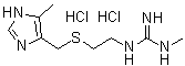 CAS # 59660-24-1, N-Methyl-N'-[2-[[(5-methyl-1H-imidazol-4-yl)methyl]thio]ethyl]guanidine dihydrochloride