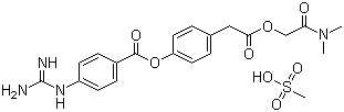 structure of CAS# 59721-29-8, 甲磺酸卡莫司他