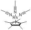 三(乙腈)[(1,2,3,4,5-eta)-1,2,3,4,5-五甲基-2,4-环戊二烯-1-基]铑分子结构 (CAS 59738-27-1)
