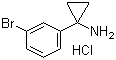 1-(3-溴苯基)环丙胺盐酸盐分子结构 (CAS 597563-15-0)