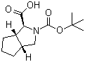 (1S,3aR,6aS)-六氢环戊并[c]吡咯-1,2(1H)-二甲酸 2-叔丁酯分子结构 (CAS 597569-42-1)