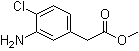 structure of CAS# 59833-69-1, (3-Amino-4-chlorophenyl)acetic acid methyl ester