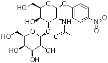 structure of CAS# 59837-14-8, 4-硝基苯基 2-(乙酰氨基)-2-脱氧-3-O-beta-D-吡喃半乳糖基-alpha-D-吡喃半乳糖苷