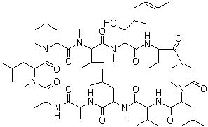 structure of CAS# 59865-13-3, 环孢菌素