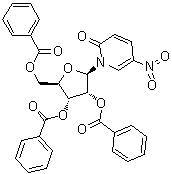 structure of CAS# 59892-37-4, 5-硝基-1-(2,3,5-三-O-苯甲酰基-beta-D-呋喃核糖基)-2(1H)-吡啶酮