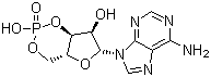 structure of CAS# 60-92-4, 腺苷环磷酸酯