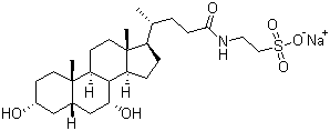 structure of CAS# 6009-98-9, 牛磺鹅去氧胆酸钠