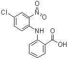 structure of CAS# 60091-87-4, 2-(4-氯-2-硝基苯胺基)苯甲酸