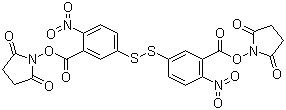 3,3'-二硫双(6-硝基苯甲酸)双琥珀酸亚胺酯分子结构 (CAS 60129-38-6)