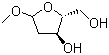 甲基-2-脱氧-D-核糖分子结构 (CAS 60134-26-1)