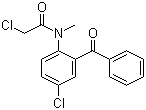 CAS # 6021-21-2, N-Methyl-2'-benzoyl-2,4'-dichloroacetanilide, 5-Chloro-2-(2-chloro-N-methylacetamido)benzophenone